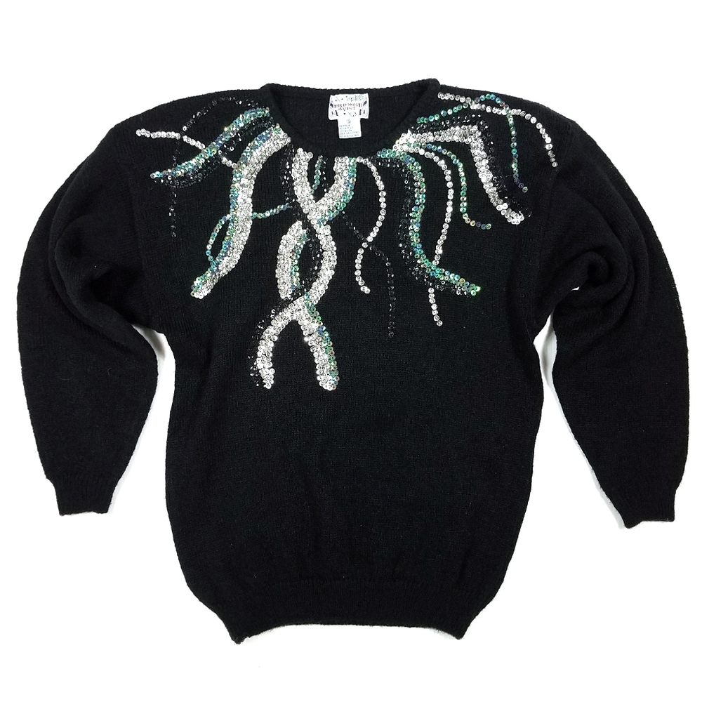 Vintage 80's Sequin Beaded Sweater